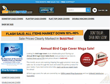 Tablet Screenshot of birdcagecoversnow.com